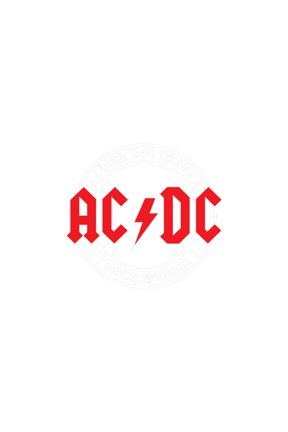 ACDC - Unisex Acid Wash Oversized Classic T-shirt Black