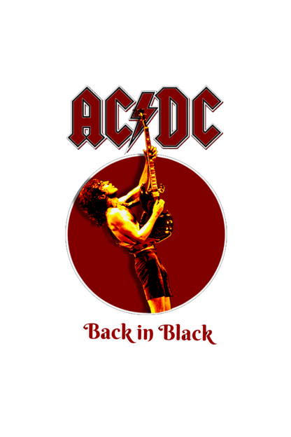 ACDC - Unisex Acid Wash Oversized Classic T-shirt Black