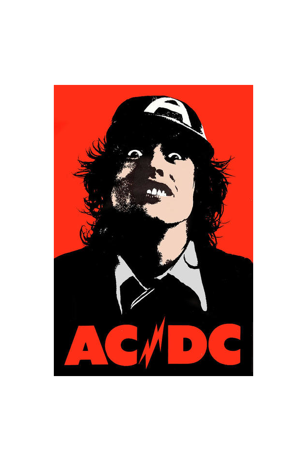 ACDC - Unisex Acid Wash Oversized Classic T-shirt Black