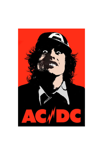 ACDC - Unisex Acid Wash Oversized Classic T-shirt Black