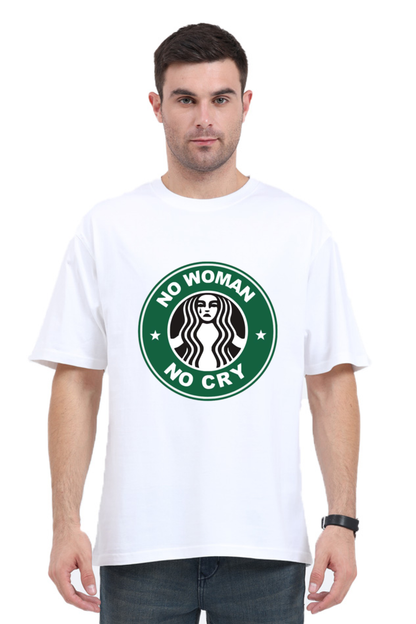 Unisex Oversized Standard T-Shirt – "No Woman, No Cry" x Starbucks Valentine's Edition