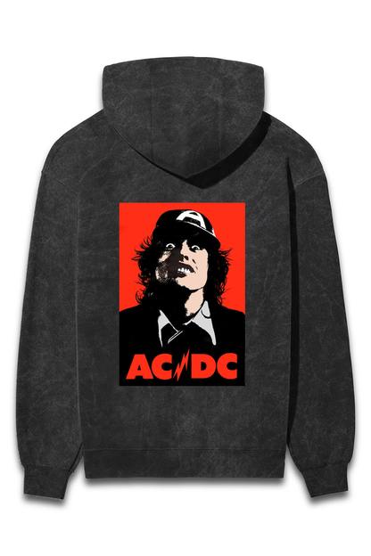 ACDC - Unisex Acid Wash Hooded Sweatshirt