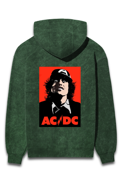 ACDC - Unisex Acid Wash Hooded Sweatshirt